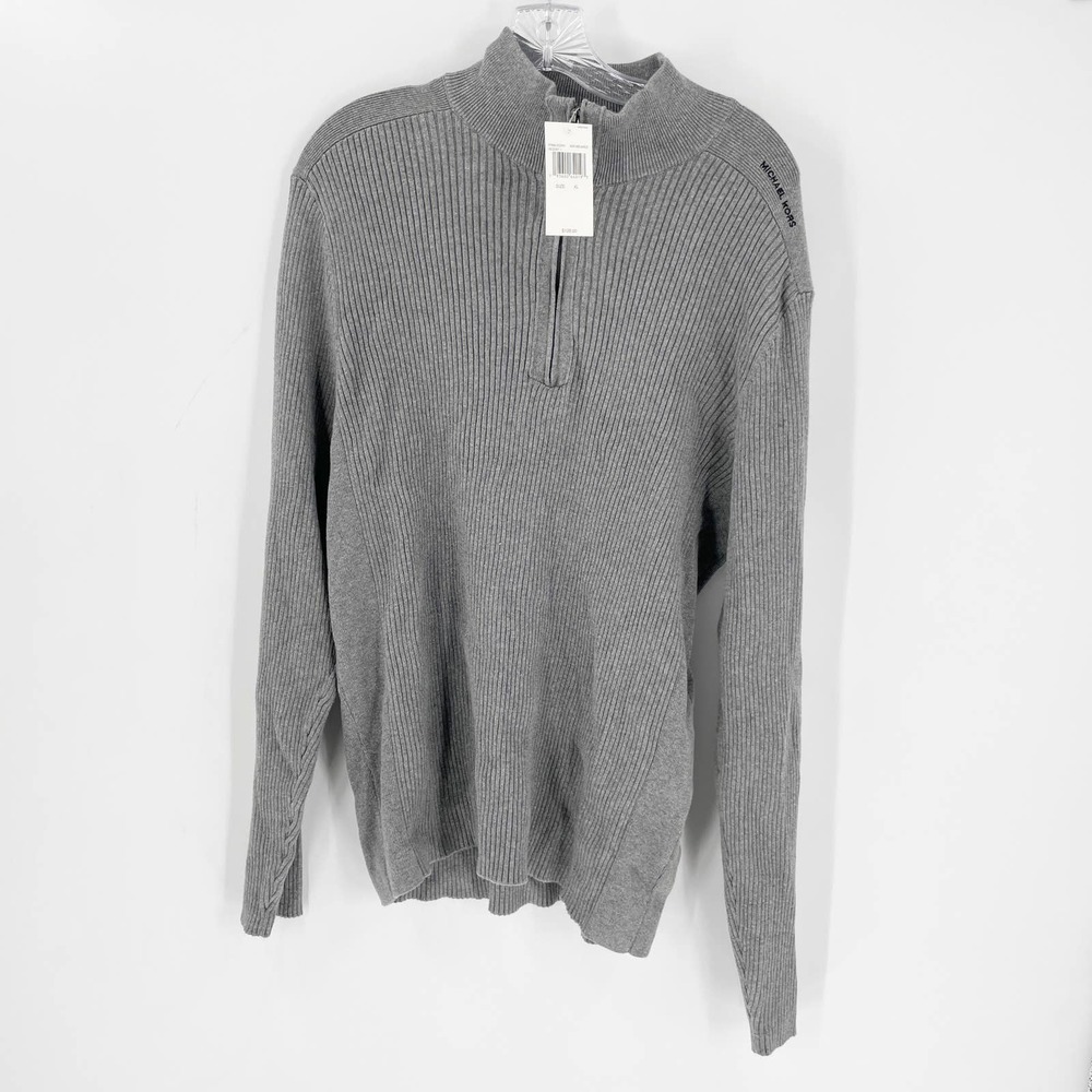 Michael Kors Ash Melange Ribbed Sweatshirt